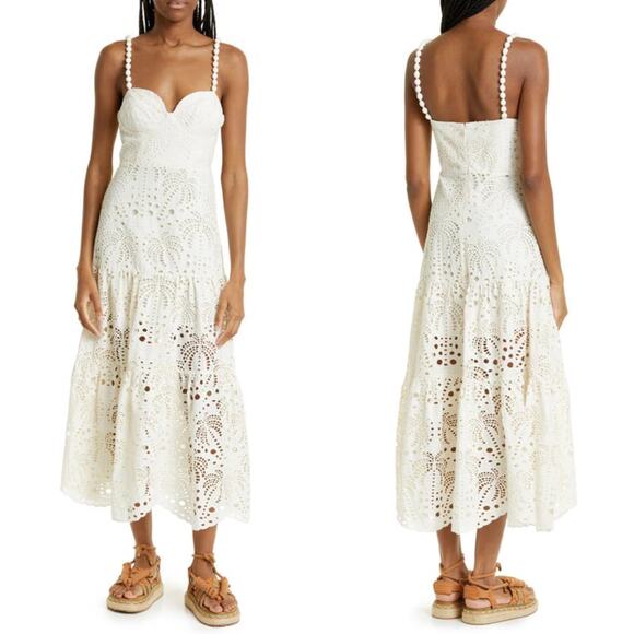 FARM Rio Dresses & Skirts - Farm Rio Palm Tree Richilier Sundress Natural